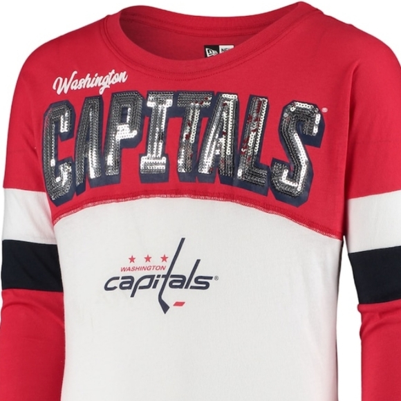 NWT Washington Captials Long-Sleeve Sequin Top - Picture 1 of 3
